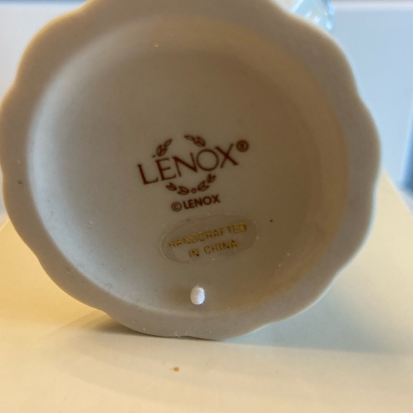 Lenox Mothers Day Vase Original Box Gold Rim Heart Charm Pink Bow Flowers 6.5” - Picture 4 of 10